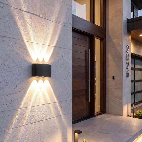 Fasadna stenska svetilka LED JNH040-6G Black