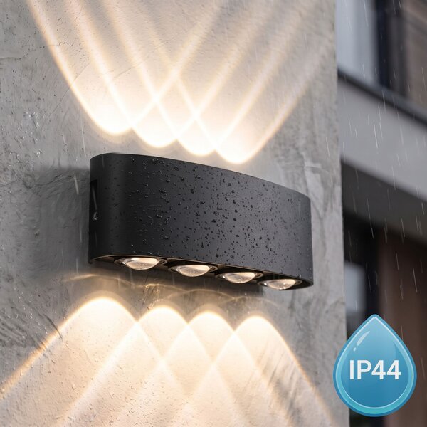 Fasadna stenska svetilka LED JNH041-8G Black