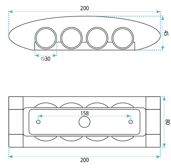 Fasadna stenska svetilka LED JNH041-8G Black