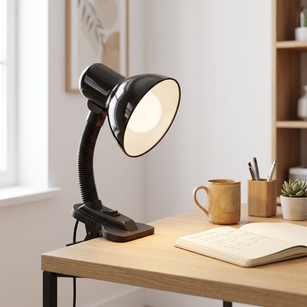 Namizna nočna svetilka s sponko JNH045-1T Black