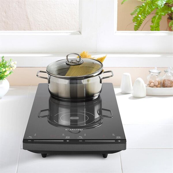 Klarstein Varicook Slim, Indukcijska kuhalna plošča, 2 kuhalni plošči, 2900W, 60-240 °C, črna barva