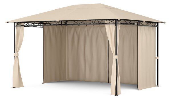 Blumfeldt Gazebo Mondo 3x4 s kovinskim okvirjem in 4 stranskimi stenami