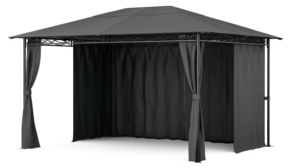 Blumfeldt Gazebo Mondo 3x4 s kovinskim okvirjem in 4 stranskimi stenami