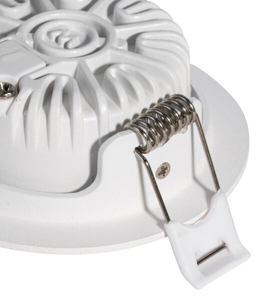 Komplet 6 modernih vgradnih reflektorjev, belih, 8,2 cm, vklj. LED, IP54, ultra tankih - Pupil