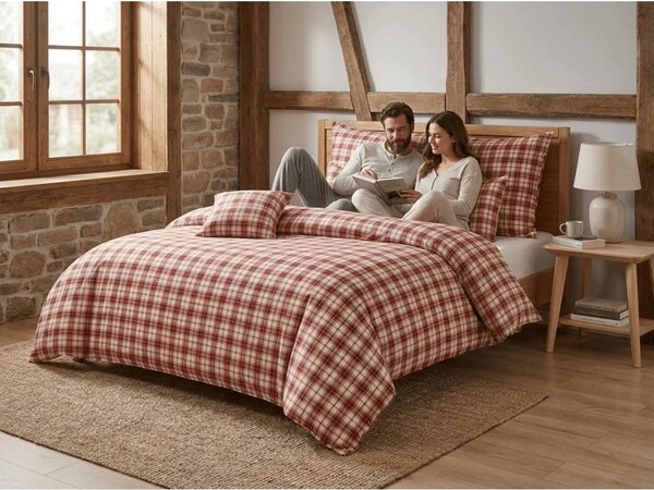 Flanelasti posteljnina TARTAN HEART barvno Dimenzije posteljnine: 70 x 90 cm | 140 x 200 cm