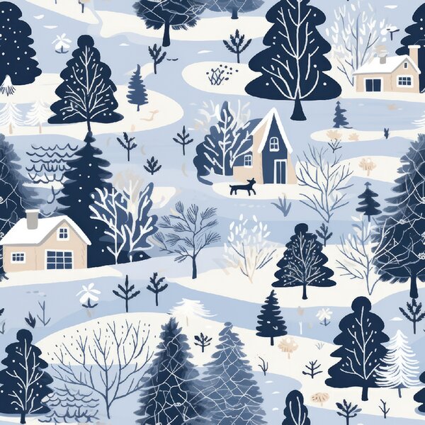 Flanelasta posteljnina SNOWY VALLEY modra Dimenzije posteljnine: 70 x 90 cm | 140 x 200 cm