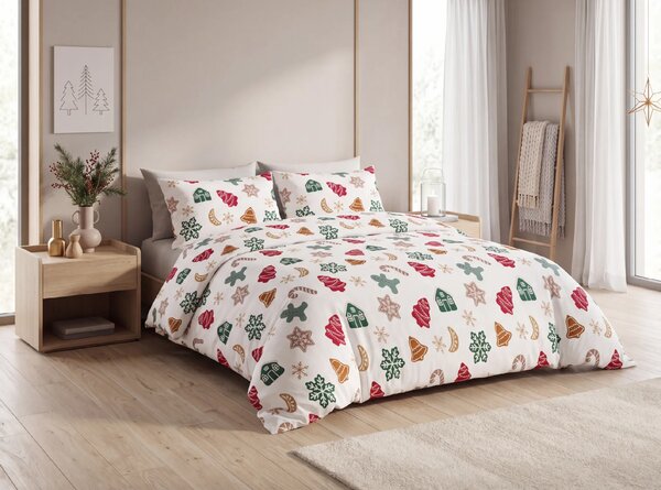 Flanelasta posteljnina HOLLY bela Dimenzije posteljnine: 70 x 90 cm | 140 x 200 cm