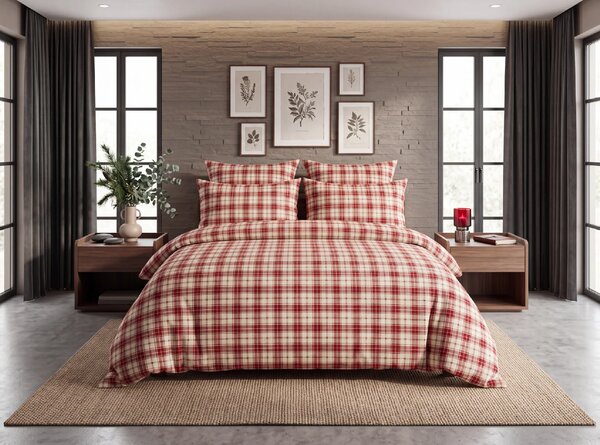 Flanelasti posteljnina TARTAN HEART barvno Dimenzije posteljnine: 70 x 90 cm | 140 x 200 cm