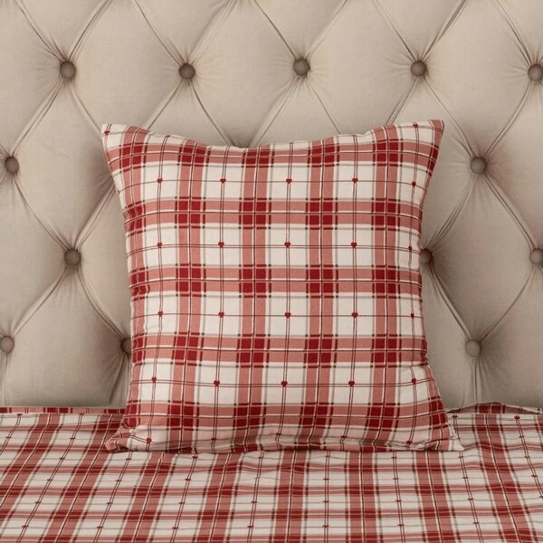 Flanelasta prevleka za vzglavnik TARTAN HEART 45x45 cm, barvna
