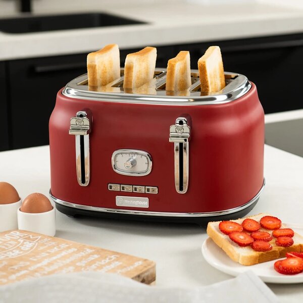 Westinghouse Retro Red 4 Slice