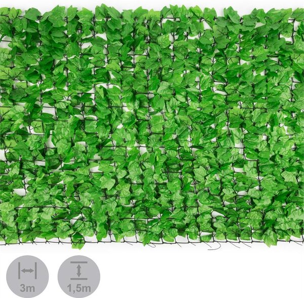 Blumfeldt FENCY BRIGHT LEAF, SVETLO ZELENA, ZAŠČITNA OGRAJA, ZASEBNOST IN ZAŠČITA PRED VETROM, 300 X 150 CM