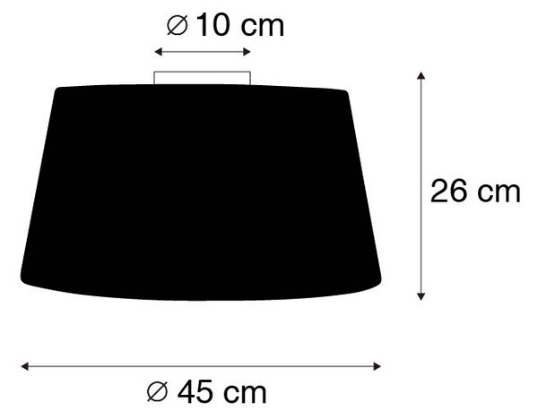 Stropna svetilka mat črna z belim odtenkom 45 cm - Combi