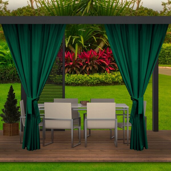 Neverjetna vrtna temno zelena zavesa za vrtno gazebo 155x220 cm