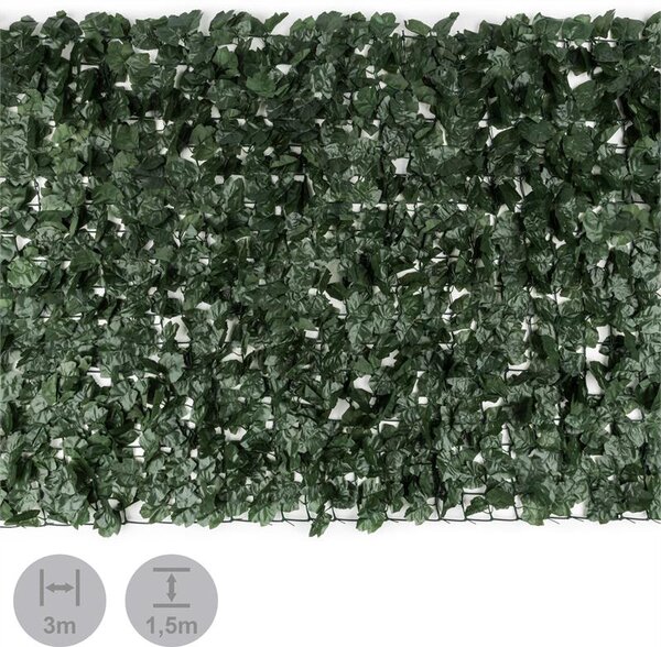 Blumfeldt FENCY DARK IVY, TEMNO ZELEN BRŠLJAN, ZAŠČITNA OGRAJA PRED POGLEDI, ZAŠČITA PRED VETROM, 300 X 150 CM