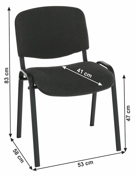 KONDELA Konferenčni stol, siva, ISO NEW