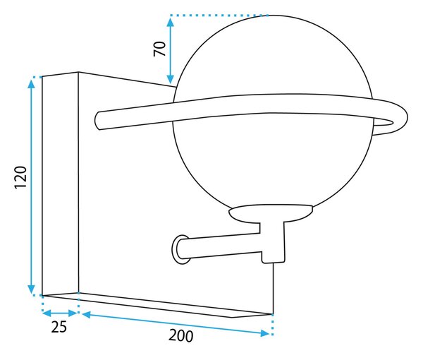 LAMPA ŚCIENNA KINKIET APP1300-1W Black Gold