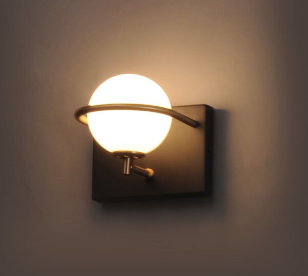 LAMPA ŚCIENNA KINKIET APP1300-1W Black Gold