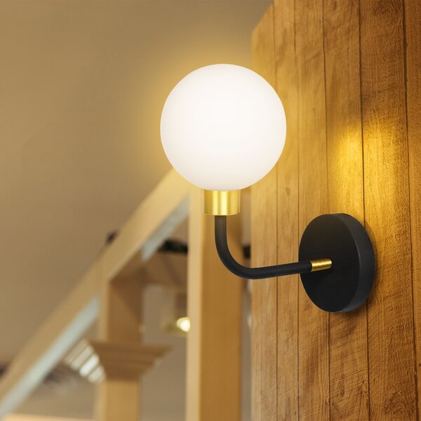 LAMPA ŚCIENNA KINKIET APP1301-1W Black Gold