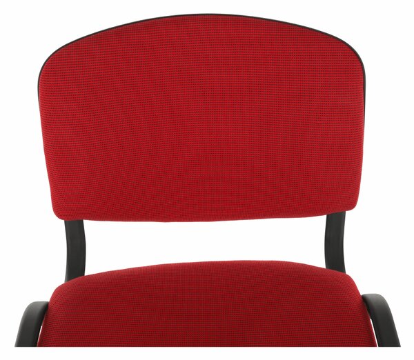 KONDELA Konferenčni stol, rdeča, ISO NEW