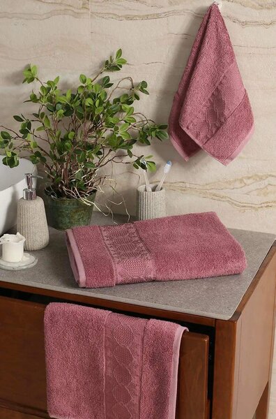 Brisača Bamboo Jacquard Marsilya Dusty Rose 50x90