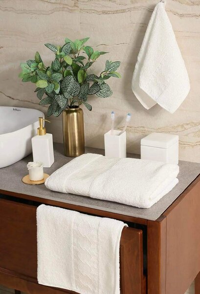 Brisača Bamboo Jacquard Marsilya White 80x150