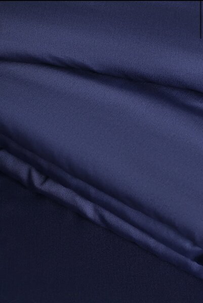 Komplet posteljnine z rjuho Satin Simply Dark Blue