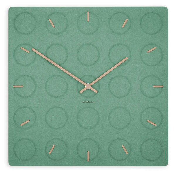 Stenska ura Luxhora Circula Mint Green 11 barv kazalcev
