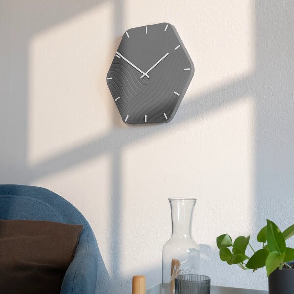 Stenska ura Luxhora Unda Light Grey 11 barv kazalcev