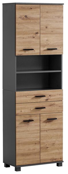 Stylife Visoka Omara Palermo, Antracit, Barva Hrasta