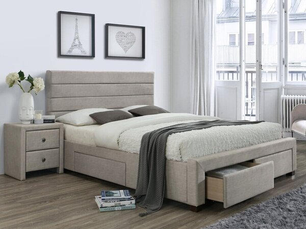 Postelja Houston 369, 160x200, Blago, Posteljno dno, 165x217x111cm, Oreh