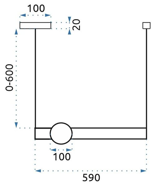 LED viseča stropna svetilka APP478-CP Bela