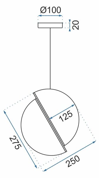 Stropna svetilka APP481-1CP Bela