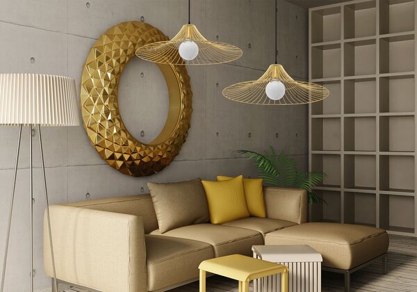 Loft Flat Circular Suspended Ceiling Lamp APP499-1CP Gold