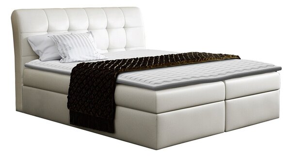 Boxspring postelja Baltimore 110, 160x200, Eko usnje, Posteljno dno, 160x217x123cm, Vzmetnica