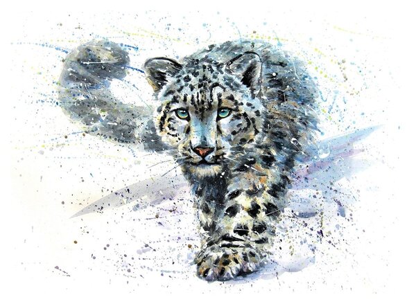 Tapeta naslikan leopard