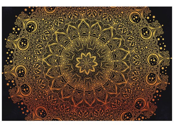 Tapeta zlata orientalska Mandala