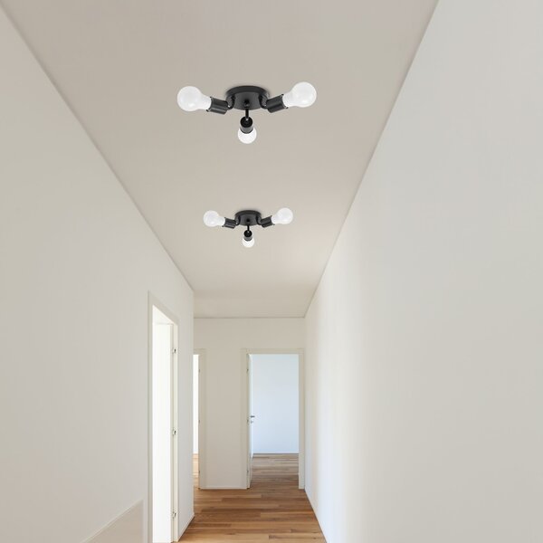 Stropna svetilka - Triple Plafond - Kovina APP701-3C Black