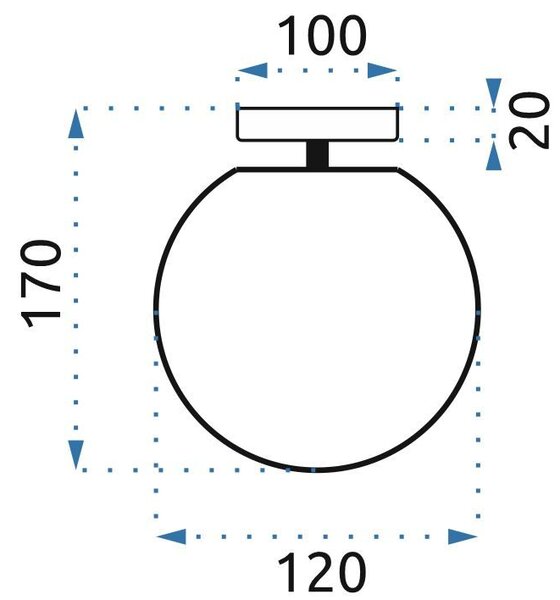 Kovinska viseča svetilka Plafond APP670-1C CHROM