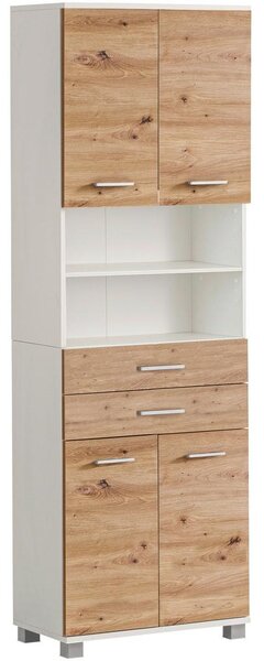 Stylife Visoka Omara Palermo, Bela, Barva Hrasta