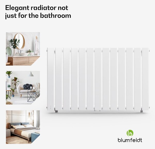 Blumfeldt Ontario, radiator, 100 x 60, 1/2" stranski in sredinski priklop, stenska montaža, 681 W