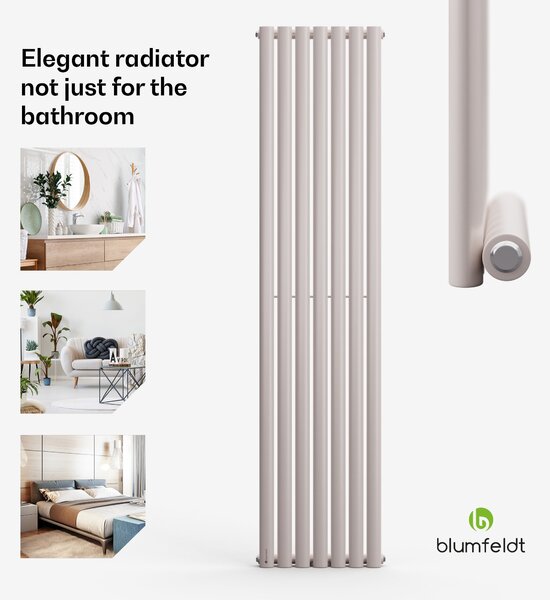 Blumfeldt Tallheo, 41 x 180, radiator, kopalniški radiator, cevasti radiator, 691 W, topla voda, 1/2