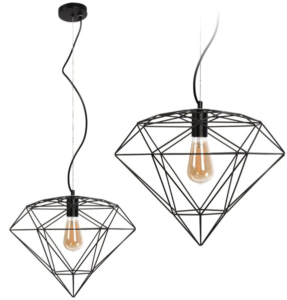 DIAMOND METAL LOFT VESELNA LAMPA APP563-1CP Črna