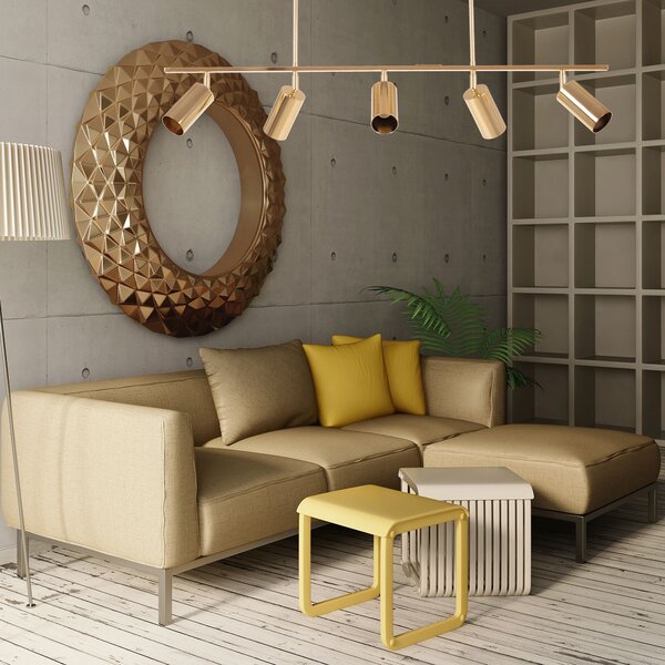 MODERN METAL LOFT HANGING LAMP APP612-5C Zlata