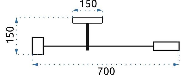 STROPNA SVETILKA SIVA APP530-3C