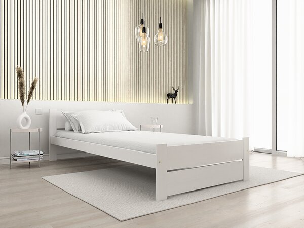 Postelja IKAROS DOUBLE 90 x 200 cm, bela Vzmetnica: Vzmetnica Deluxe 10 cm, Posteljno dno: Brez posteljnega dna