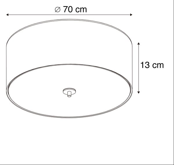 Država stropna svetilka siva 70 cm - boben