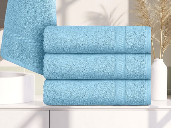 1x kopalna brisača CLARYSSE ELEGANCE 70x140 cm + 1x ročna brisača CLARYSSE 60x110 cm 100% bombaž, svetlo modra