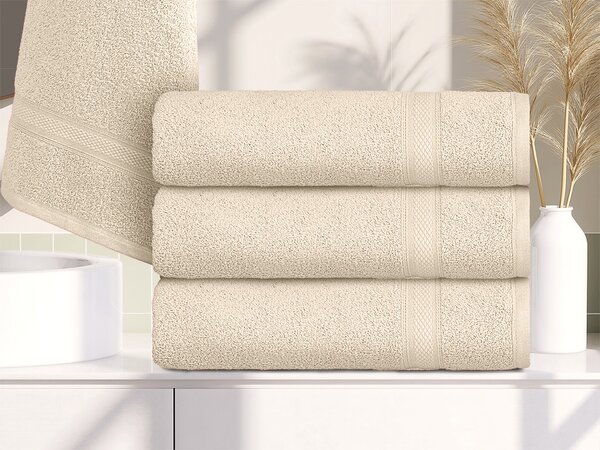 Brisača CLARYSSE ELEGANCE 70x140 cm smetanova, 100% bombaž