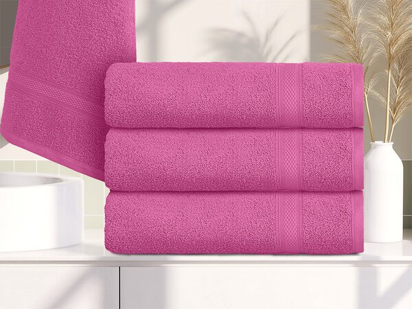 1x kopalna brisača CLARYSSE ELEGANCE 70x140 cm + 1x ročna brisača CLARYSSE 60x110 cm 100% bombaž, roza