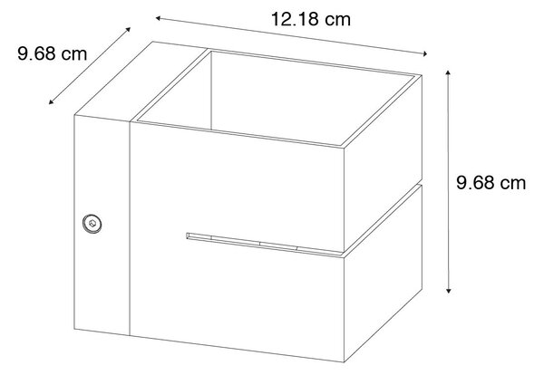 Nabor 4 pametnih stenskih svetilk temno bronasta 9,7 cm, vključno s WiFi G9 - Transfer Groove